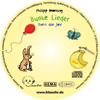 CD Label Bunte Lieder Durch das Jahr